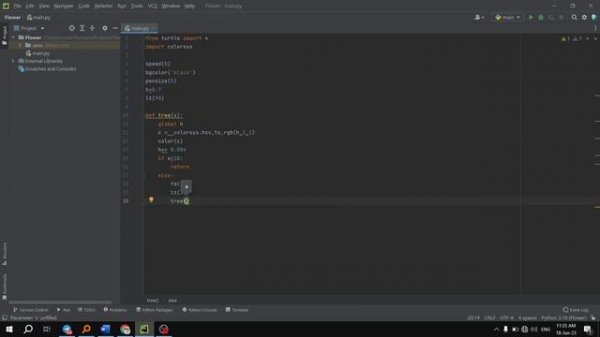 Python Turtle Tree Drawing #PythonTurtle #treedrawing  #natureart #pythonprogramming  #gamedesignin