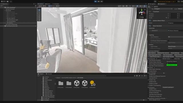 TrueTrace Unity Pathtracer - Archviz Revisit - Lighting Demonstration смотреть онлайн
