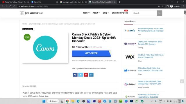 Canva Pro Black Friday and Cyber Monday Offer 2022 Information смотреть онлайн