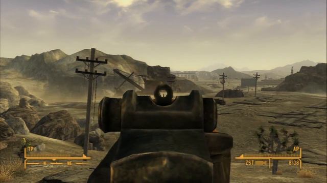 ★Fallout New Vegas★ test shooting with a ▷Battle Rifle◀ смотреть онлайн