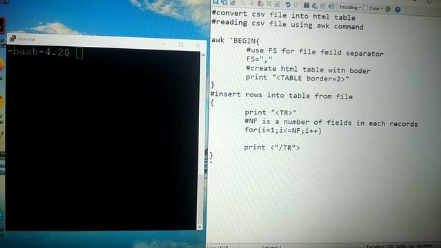 How to convert csv file to html file in shell script смотреть онлайн