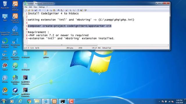 Tutorial Install CodeIgniter 4 смотреть онлайн