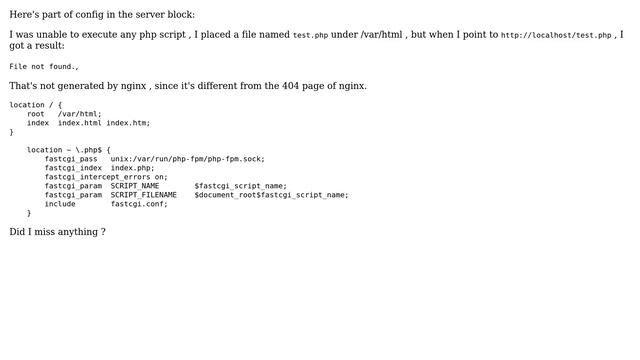DevOps & SysAdmins: Nginx + fastcgi to run PHP script , but it kept telling me "File not found" смотреть онлайн