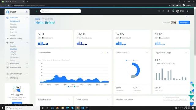 QBoat is a Great Admin Template For Multipurpose Use смотреть онлайн
