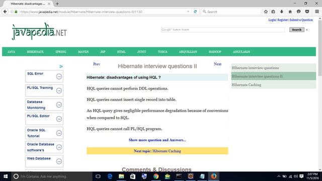 Hibernate: disadvantages of using HQL ?
| javapedia.net смотреть онлайн