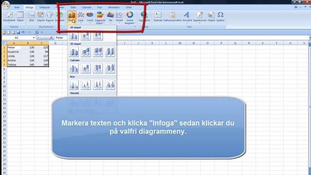 Hur man skapar ett diagram i Excel 2007 смотреть онлайн