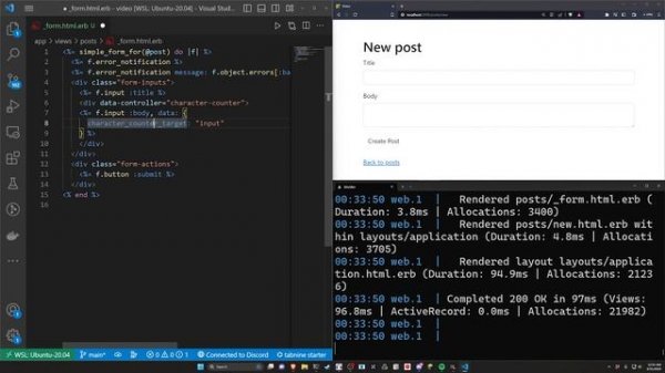 Stimulus Character Counters for Ruby on Rails 7