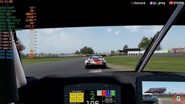 Assetto Corsa Competizione TRIPLE SCREEN 1440p Performance Odyssey G7 13700k NVIDIA RTX 4080 FE смотреть онлайн