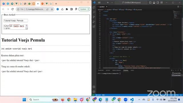Belajar VueJS dasar yuk, biar bisa jadi Frontend Developer смотреть онлайн