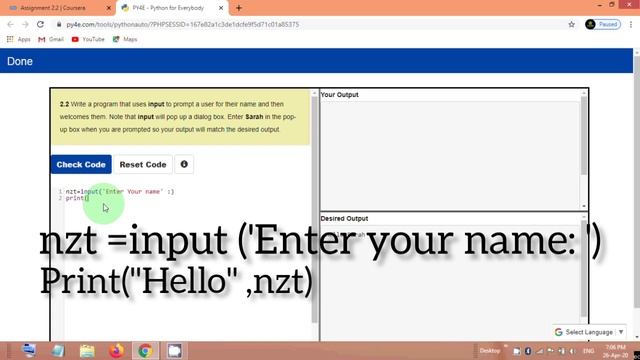 Coursera: Programming For Everybody Assignment 2.2 solution |Python for Everybody Exercise 2.2 sol. смотреть онлайн