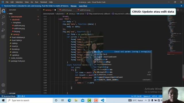 48# CRUD Update atau edit data ke database MariaDB dengan Node.js смотреть онлайн