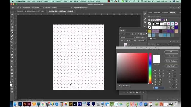 How to make a polka dot pattern in Adobe Photoshop смотреть онлайн