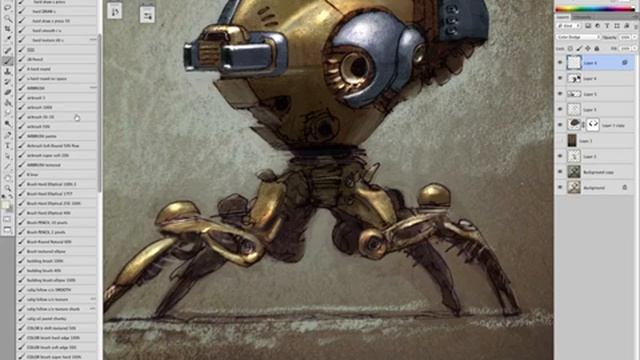 traditional media sketch enhanced in Photoshop смотреть онлайн