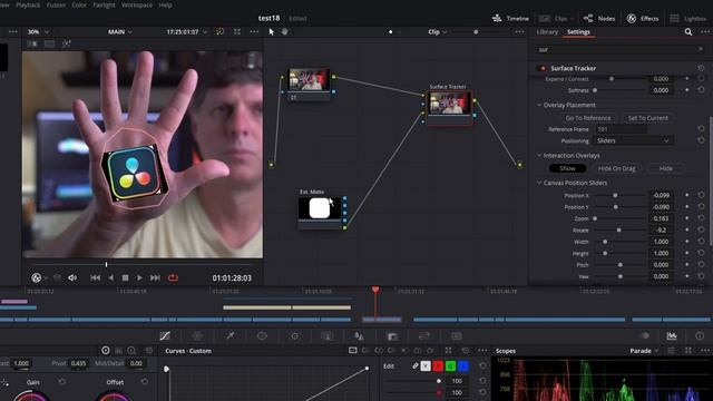 Quick Experiments Davinci Resolve 18 / Surface Tracker & Fusion Duplicate Node смотреть онлайн