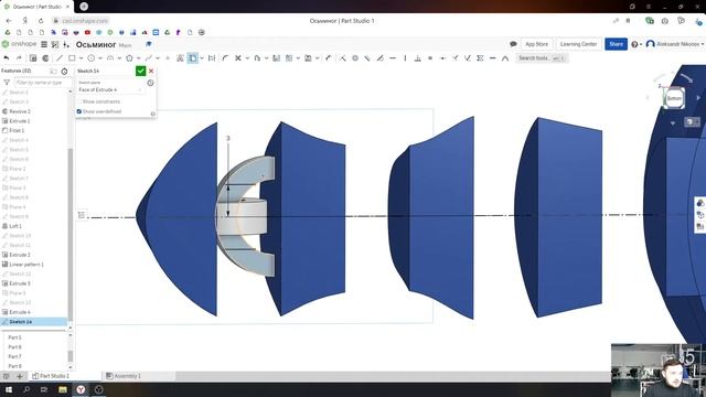 3D-моделирование Подвижный Осьминог Часть 2 Onshape смотреть онлайн