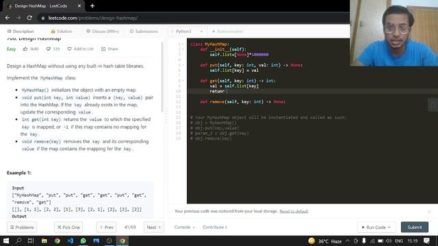 706. Design HashMap (List) | Leetcode | Python смотреть онлайн