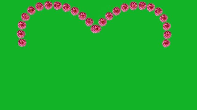 ФУТАЖ: сердечко из цветов (зеленый фон) смотреть онлайн