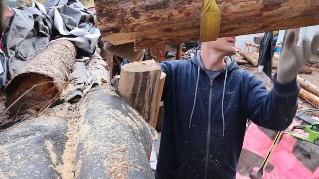 Round Wood Timber Framing, building with Pine Logs смотреть онлайн