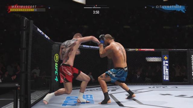 первый бой, в тяжёлом весе, лига VGP 2.0. A. VOLKOV побеждает и ломает соперника! смотреть онлайн