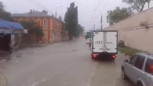 Потоп в Новороссийске - ул.Элеваторная 20.07.2017г.