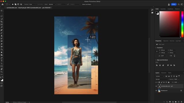 Seamlessly Blend Two Photos in Photoshop Using Generative Fill: A Step-by-Step Tutorial смотреть онлайн
