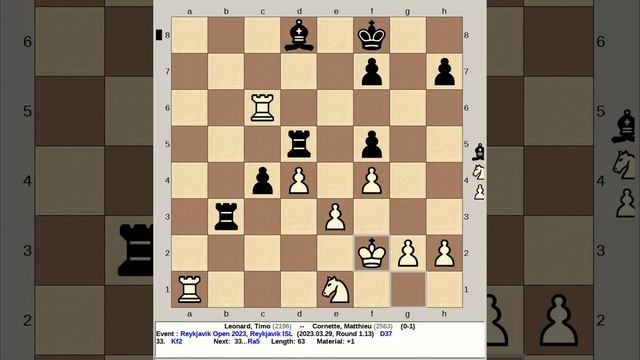 Leonard, Timo vs Cornette, Matthieu | Reykjavik Chess Open 2023, Iceland смотреть онлайн