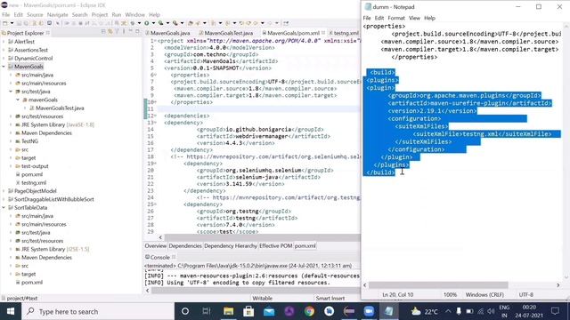 Creation of TestNG XML File in Selenium with Java смотреть онлайн