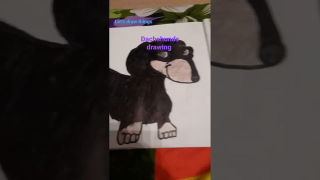Dachshund drawing 🦮 смотреть онлайн