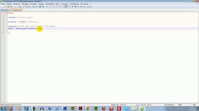 Image dans une base de donnée MySQL PHP смотреть онлайн