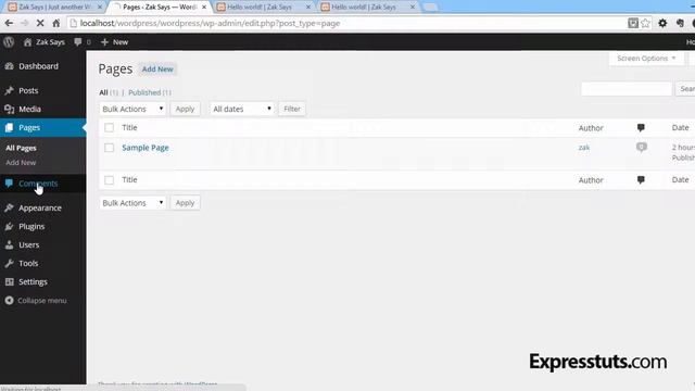 Wordpress 4 Tutorial: Lesson 6 - Overview of the Wordpress Dashboard смотреть онлайн