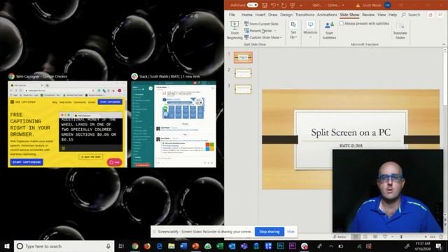 How to Split Screen with a PowerPoint in Presenter View on a PC смотреть онлайн