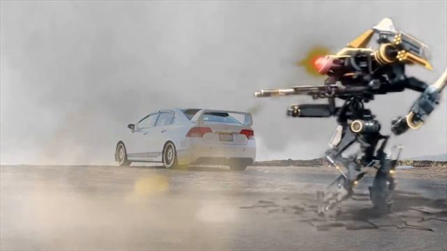 Robot destroyed my friend's Honda Civic смотреть онлайн