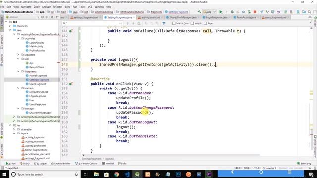 #21 Retrofit Android Tutorial - User Logout смотреть онлайн