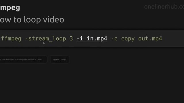 How to loop video #ffmpeg смотреть онлайн