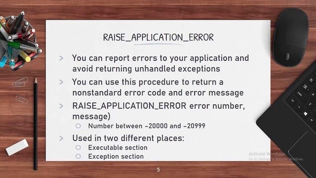 [17] Oracle PLSQL Arabic Course - User Defined Exceptions смотреть онлайн