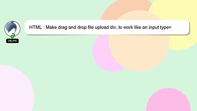 HTML : Make drag and drop file upload div, to work like an input type="file" смотреть онлайн