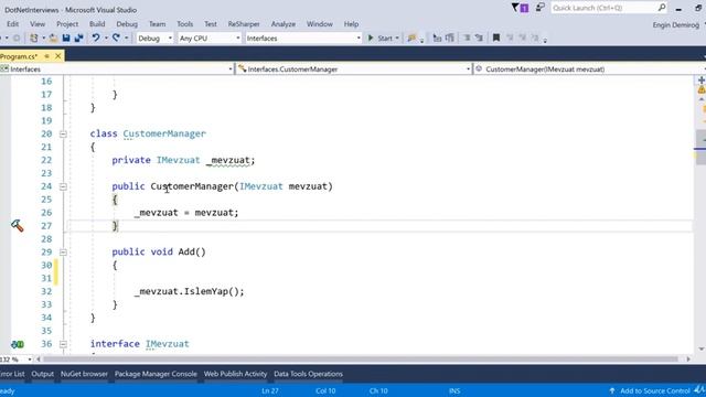 Dependency Inversion Principle - C# ve .NET Mülakatlarından En Önde Geçme Teknikleri смотреть онлайн