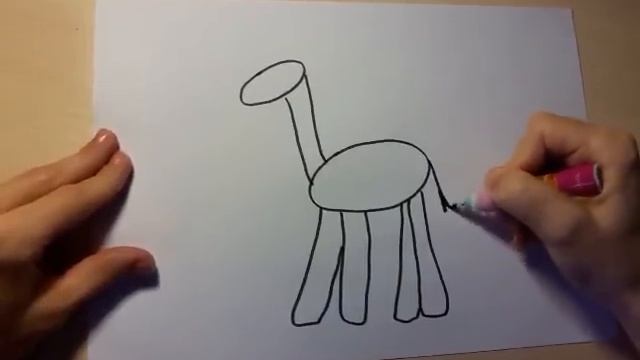 Нарисовать жирафа смотреть онлайн