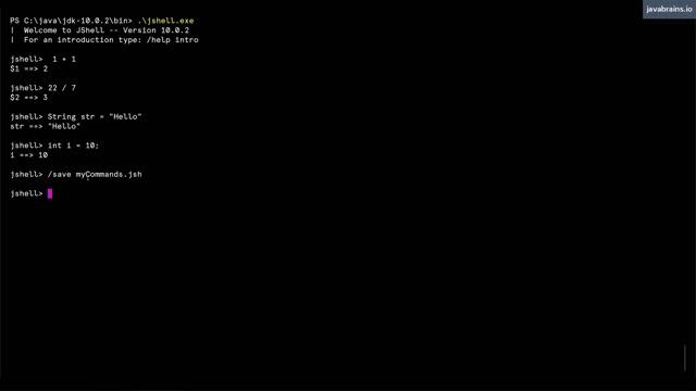 JShell Basics 15 - Saving and opening JShell sessions смотреть онлайн
