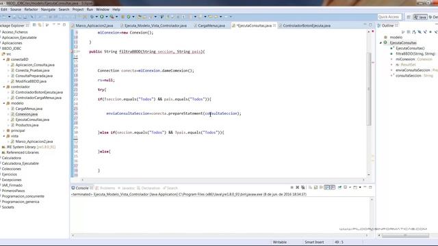 Curso Java. Acceso a BBDD JDBC XVI Modelo Vista Controlador VII. Vídeo 216 смотреть онлайн