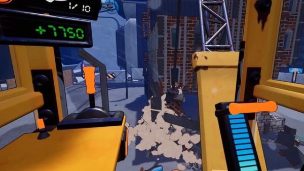 Building Demolition In Virtual Reality - Crane Driver Simulator VR HTC Vive (Blast the Past)