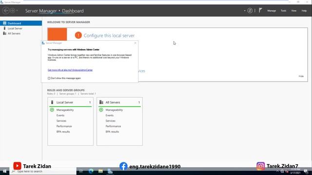 [ Windows Server 2022 ] Installing Active Directory, DC and Admin Center - تجربة ومميزات سيرفر 2022 смотреть онлайн