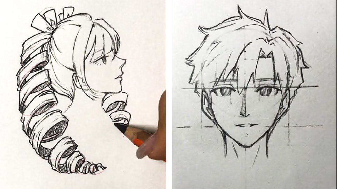 Как рисовать аниме. Рисование аниме. Эскиз аниме смотреть онлайн
