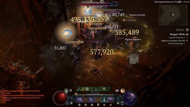 DIABLO 4 - Rogue Flurry fast kill pack of elite monsters! смотреть онлайн