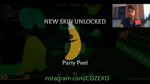 Roblox Banana Eats - How to UNLOCK Banana Pary Peel SKIN / Character (Roblox Piggy) смотреть онлайн