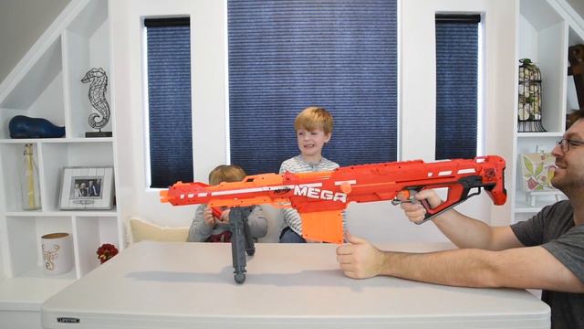 Nerf Mega Mastodon Mega Series with Nerf N Strike Centurion Unboxing and Shooting смотреть онлайн