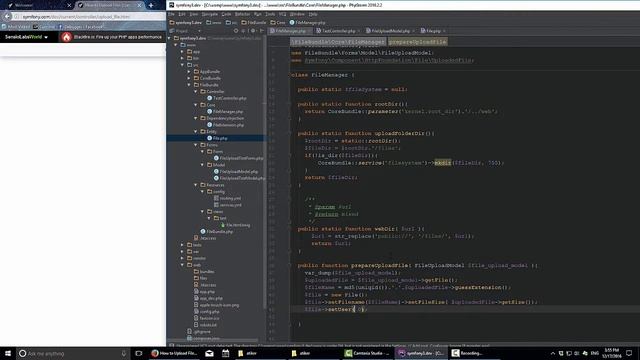 Загрузка файла FileBundle Symfony 3 (часть 2) смотреть онлайн