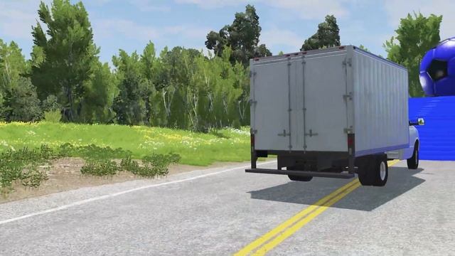Double Flatbed Trailer Truck vs speed bumps Busses vs speed bumps Beamng JIYAN Games #020 смотреть онлайн