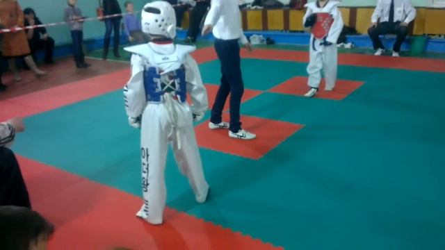 Taekwondo (WTF) Чемпионат Запорожской области "ЧЕМПИОН" Спаринговый бой 10.02.2014 смотреть онлайн