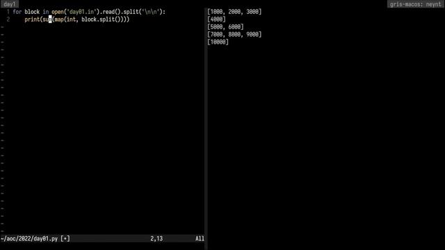 advent of code 2022 day 1: "calorie counting" (python) смотреть онлайн